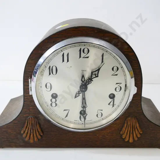 Enfield oak-cased mantel clock H-230 W-310