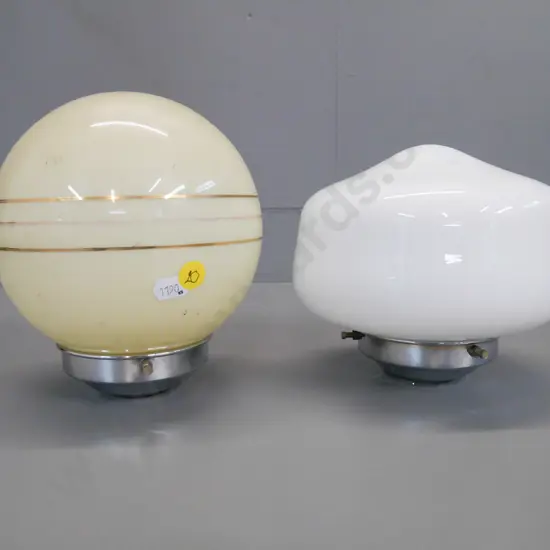 2 light shades with journals, 1 ball shaped H-200, Dia-160