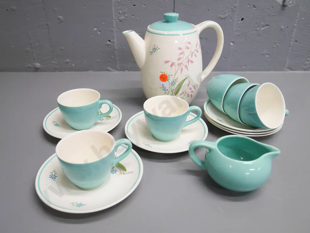 retro Crown Ducal coffee set including coffee pot - no sugar Image 1++