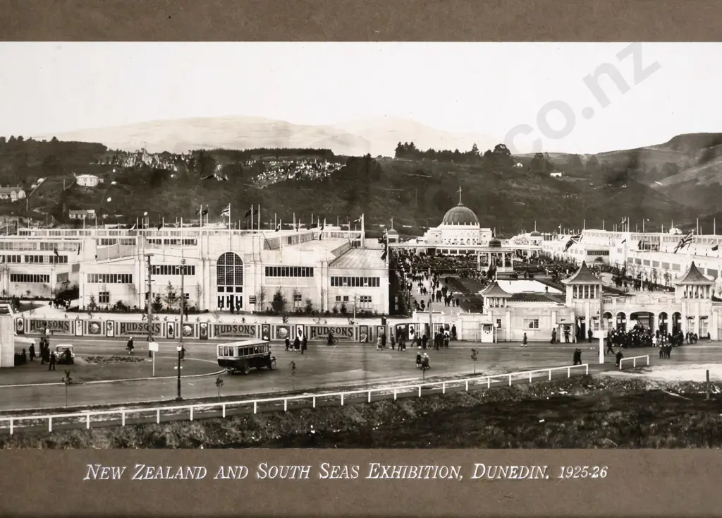 framed vintage  panoramic photograph - South Seas Exhibition 1925-26 Image 1++
