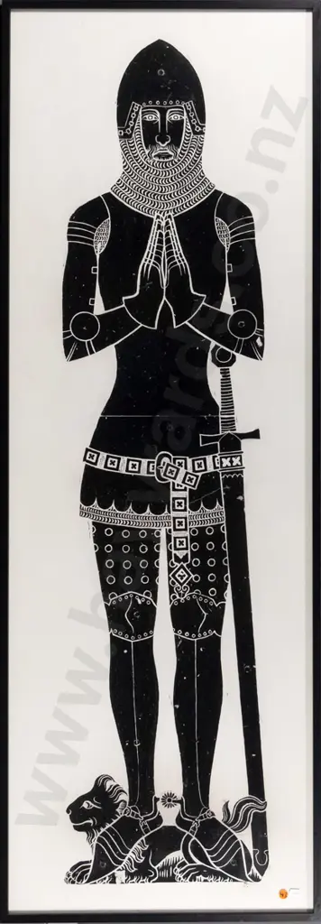 framed print - medieval soldier H-1400 W-470 Image 1++