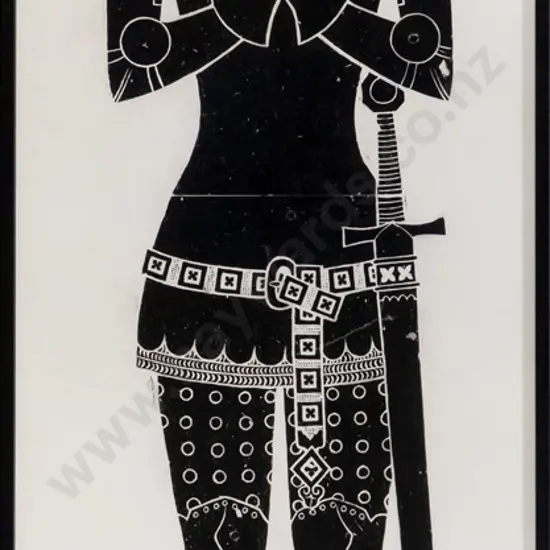 framed print - medieval soldier H-1400 W-470