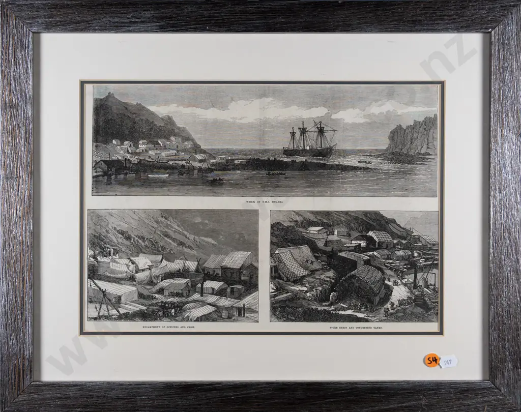 framed print - The Megaera on St Paul's Island H-250 W-340 Image 1++