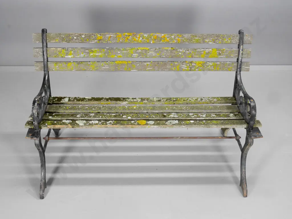 cast iron ended garden bench seat  H-710 W-1220 D-600 Image 1++
