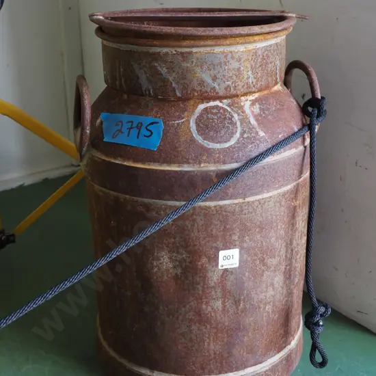 rusty milk pail