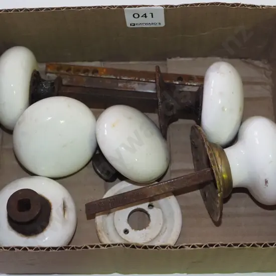 vintage enamel door handles