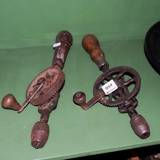 2x vintage egg beater drills