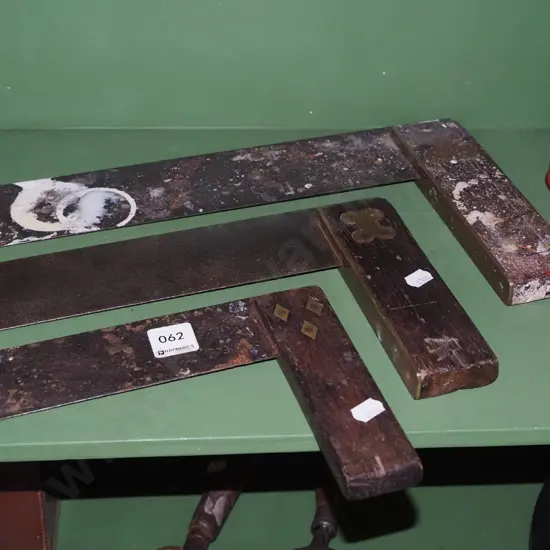 3x vintage builder's squares