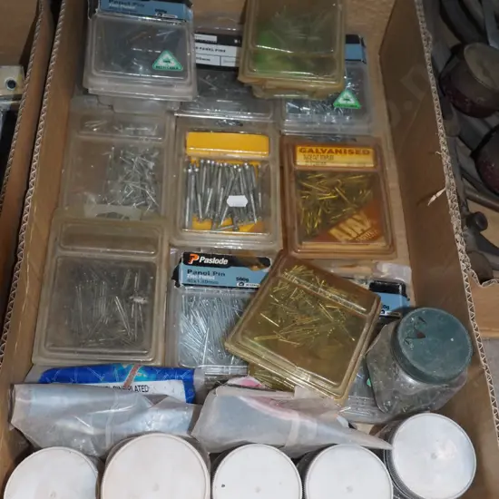box; screws, nails