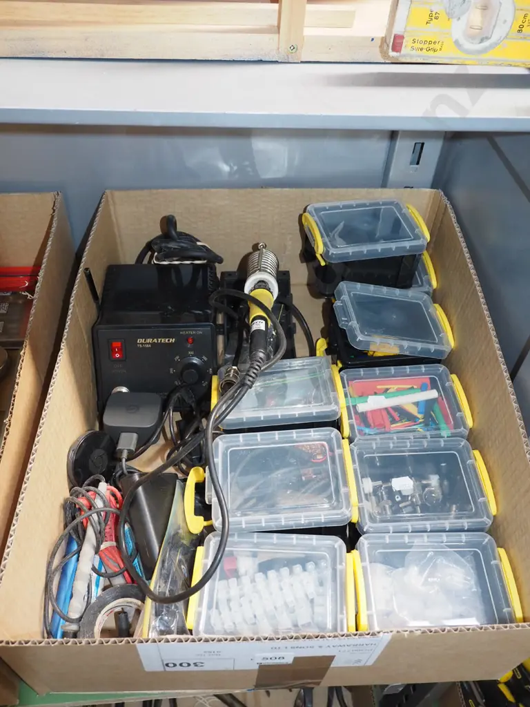 box; soldering station, various electronic accessories Image 1++