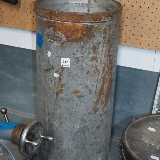 Dunedin Crystal Ice Co galvanised canister H520