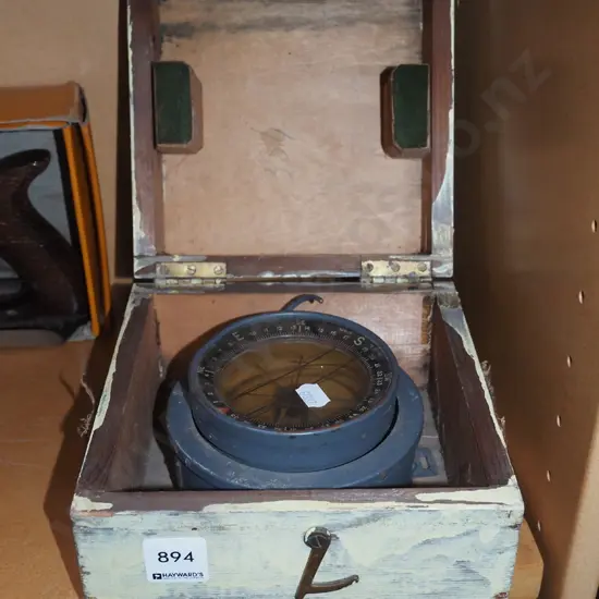 wood cased compass