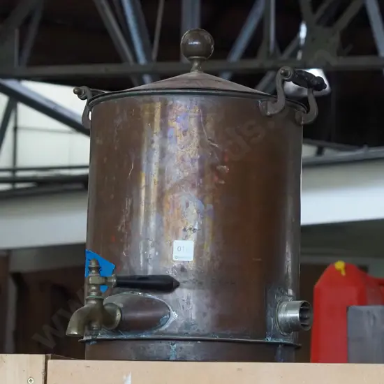 vintage copper tea urn