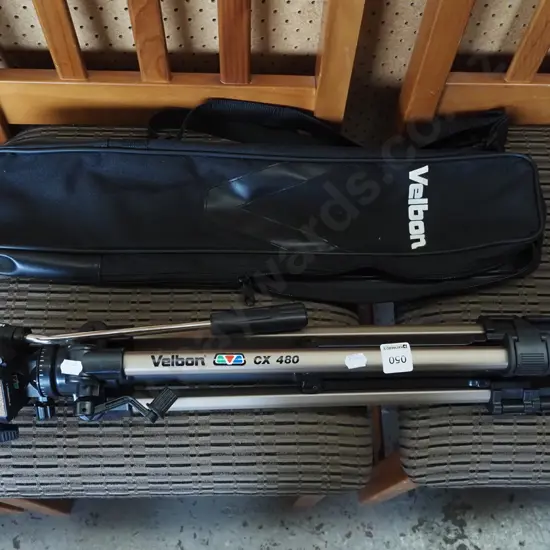 Velbon camera tripod and case