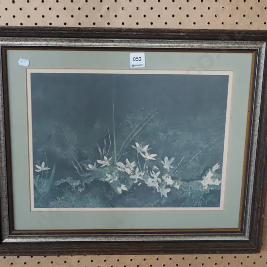 framed faded floral print