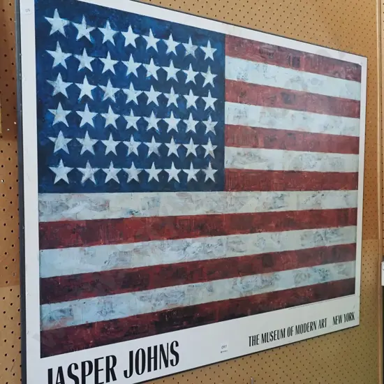 Jasper Johns print on board