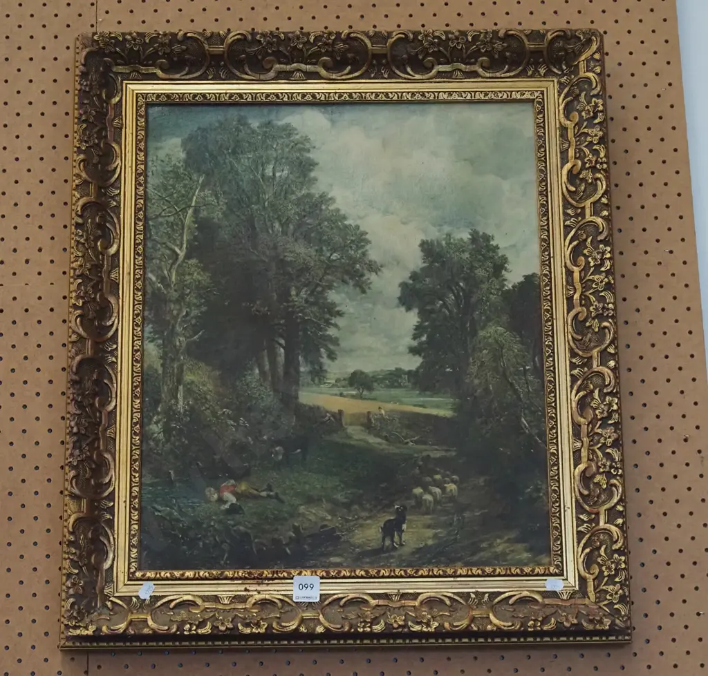 gilt framed Constable print Image 1++