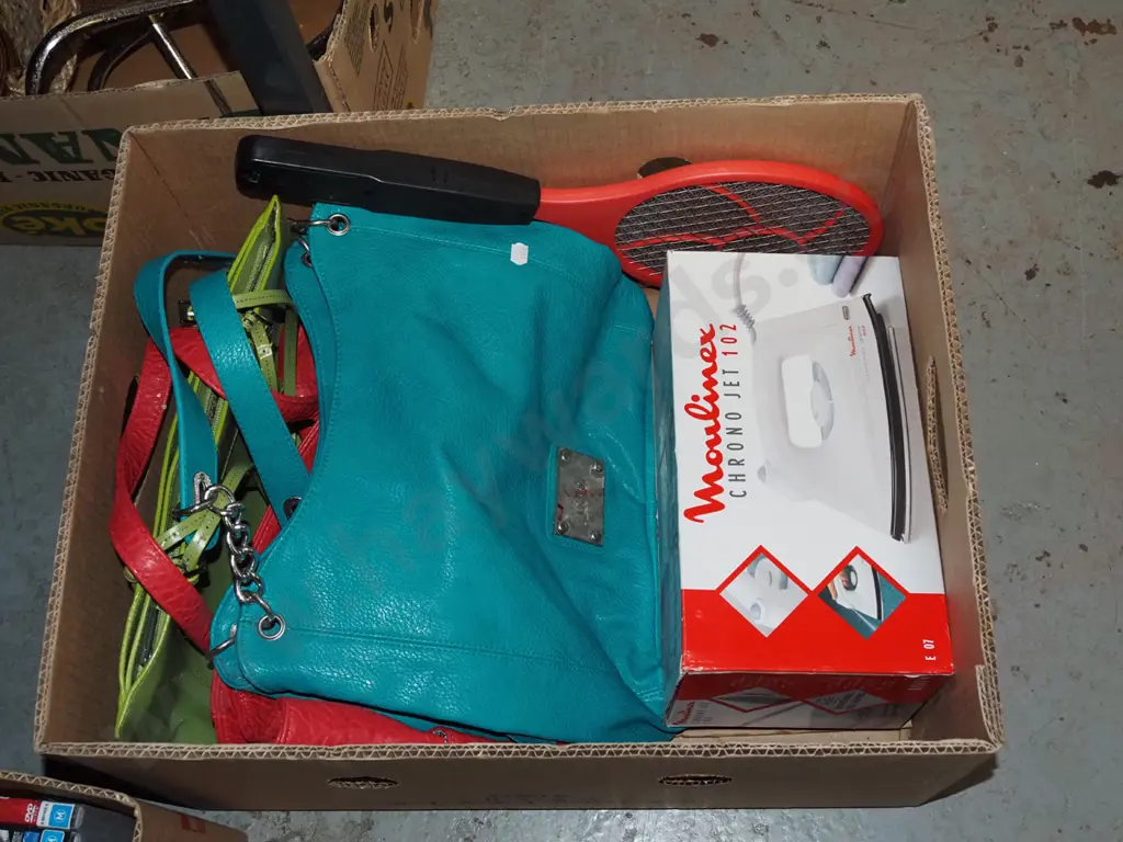box; insect swat, iron, handbags Image 1++