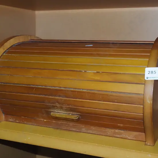 wooden breadbin