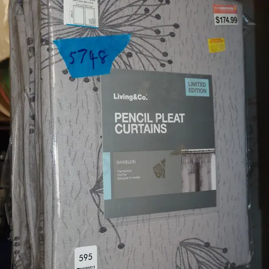 as new thermal line pencil pleat curtains 