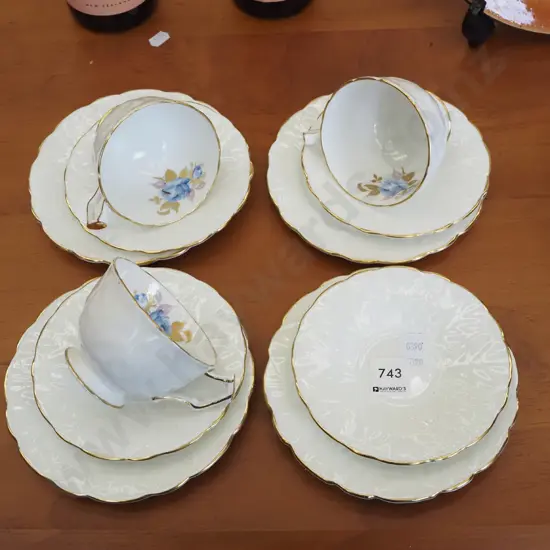 3x Aynsley trios