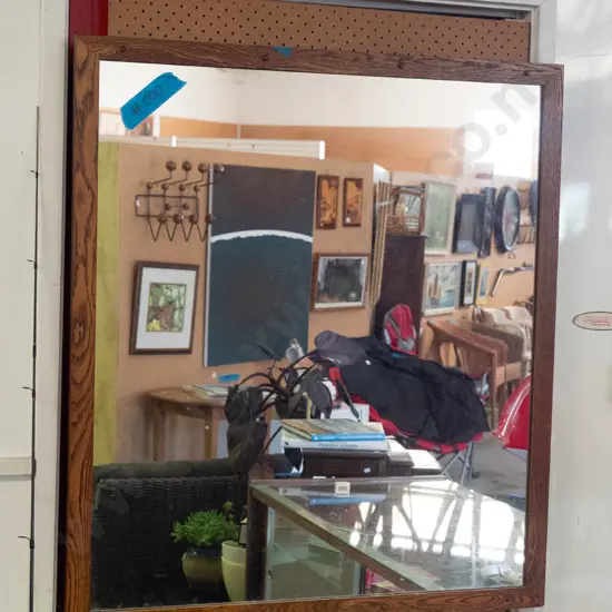 oak framed wall mirror H965 W860