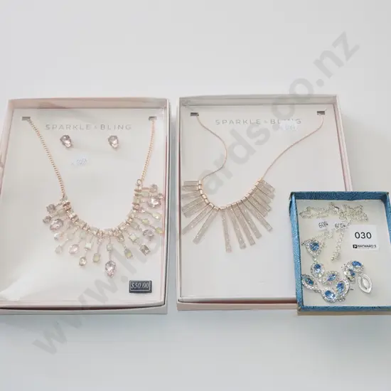 3x costume necklace and earring sets