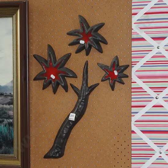 ceramic wall art - 4 part cabbage tree