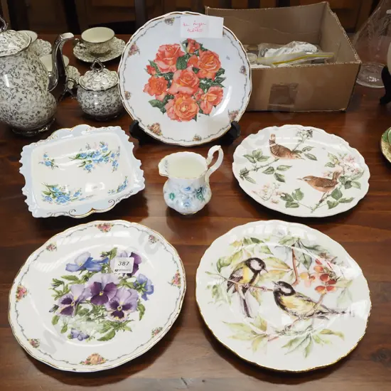 Royal Albert plates, bowls, creamer