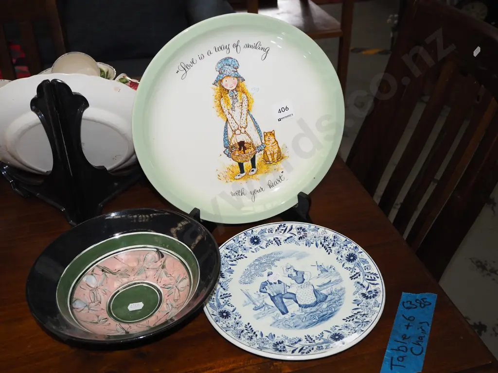 Holly Hobby plate, delft plate, pottery bowl Image 1++