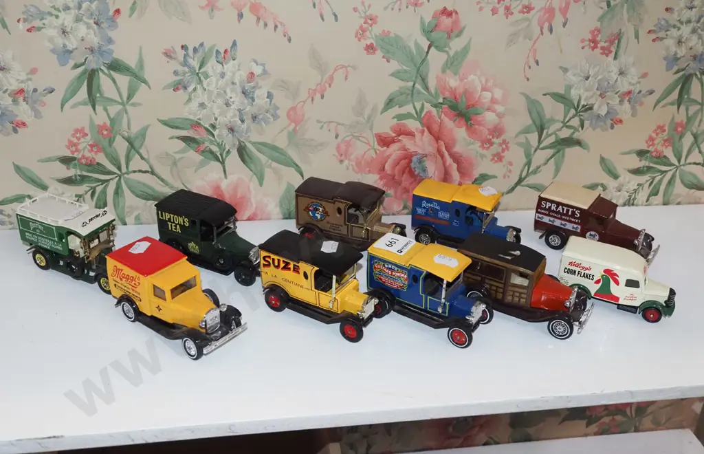 shelf of 10 model vehicles Image 1++