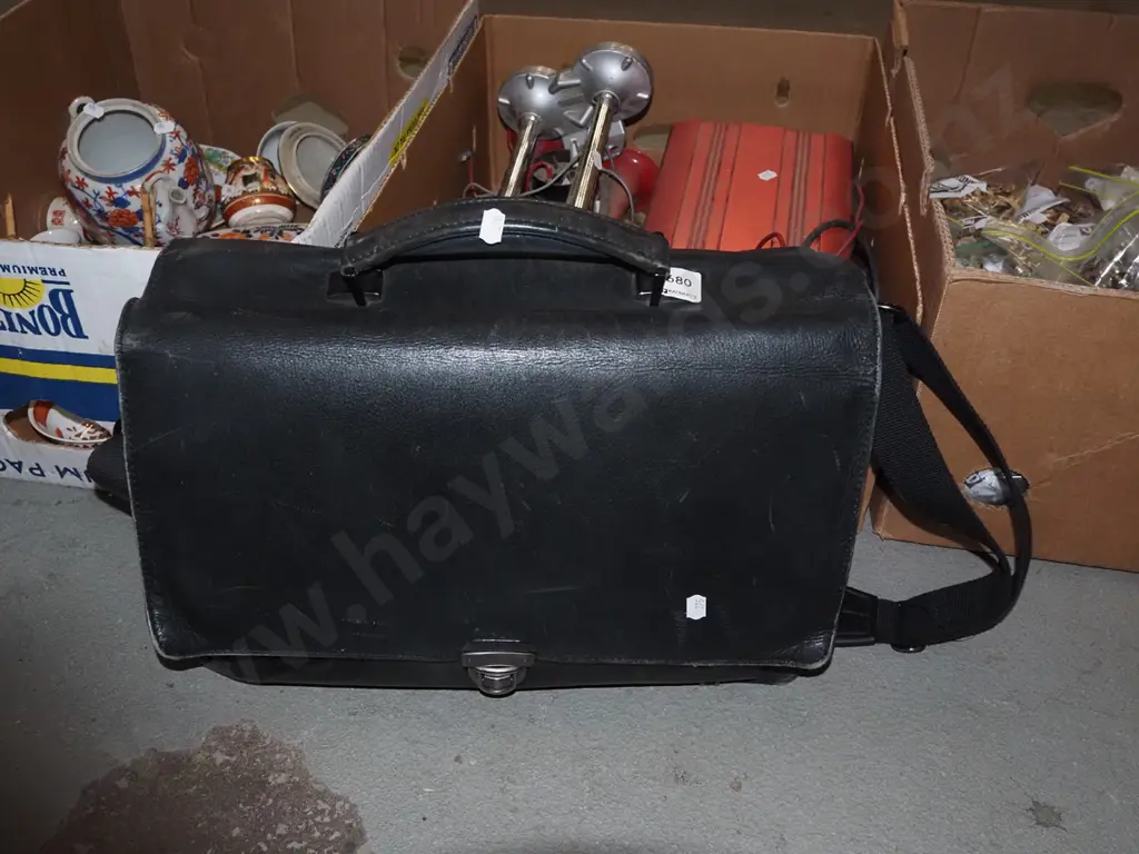 black leather satchel Image 1++