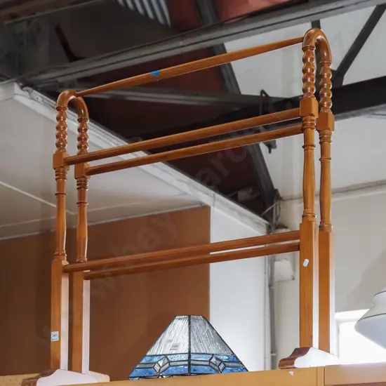 wooden towel rail