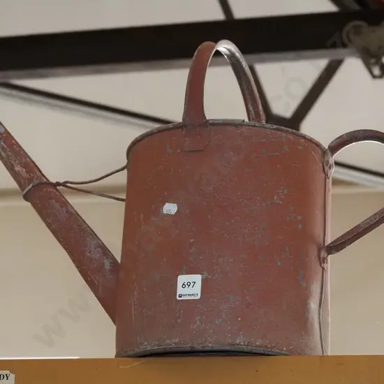painted galvanised watering can - no rose