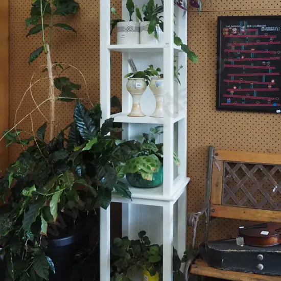 white painted shelves H1535 W355 D355