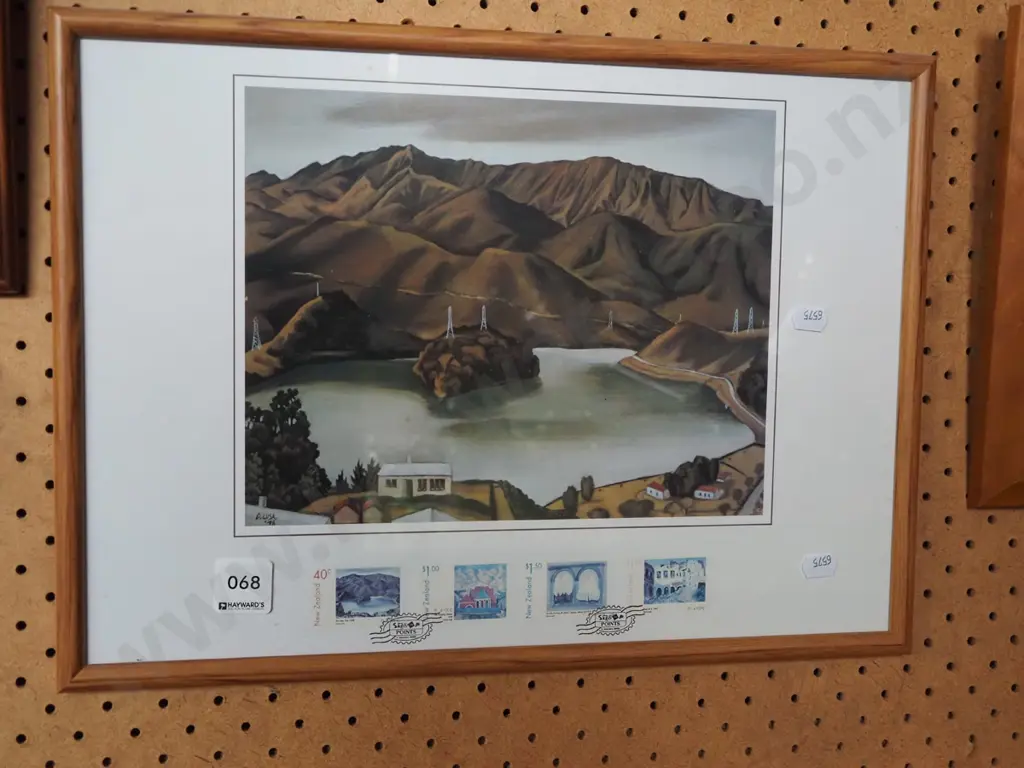 framed stamp collector print with stamps Image 1++