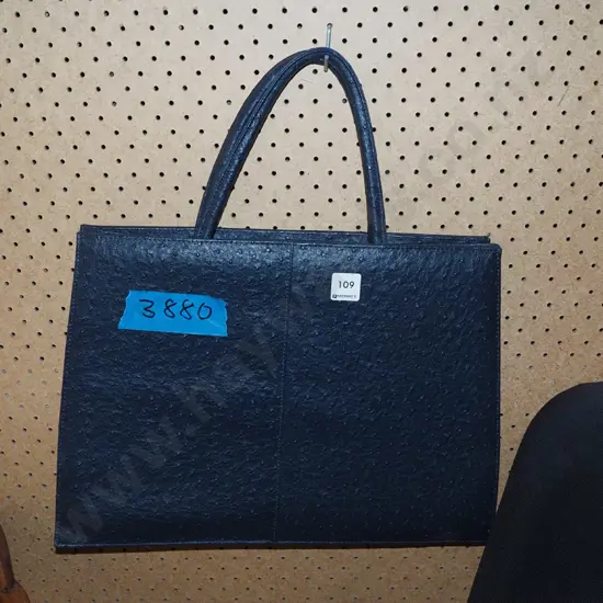 navy hand bag