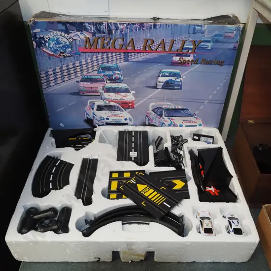 Mega Rally slot car set - As Is No Returns