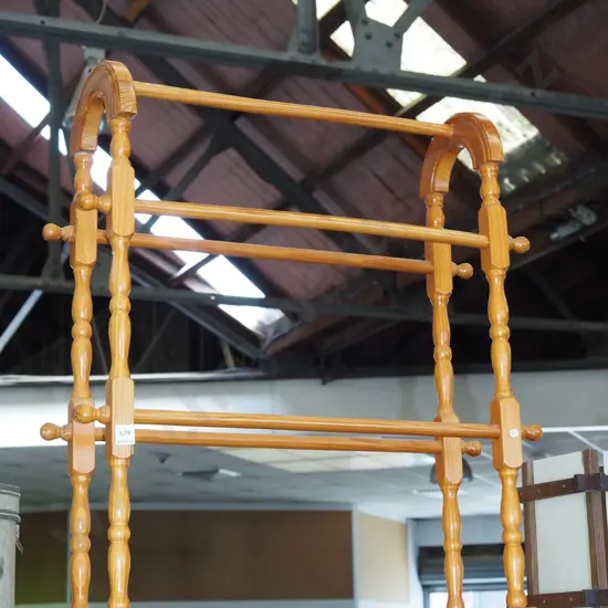 wooden towel rail
