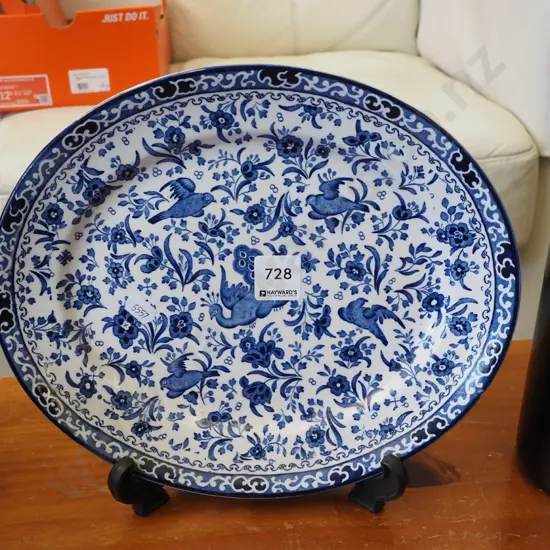 Burleigh ware blue and white plate 