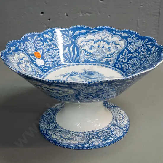 Spode Signature Collection Floral comport  - limited 2001 edition #676 of 750. H-140 Diameter 260