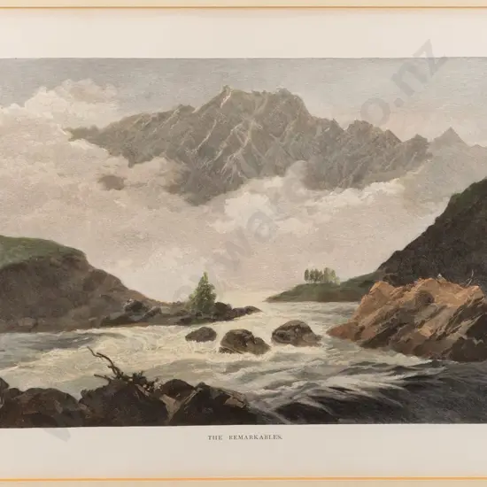 framed vintage print "Remarkables" H-170 W-270
