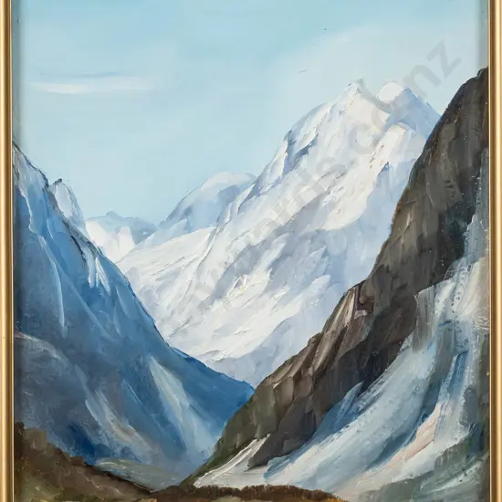 Hilda Rivers - framed oil "Mt Cook" H240 W190
