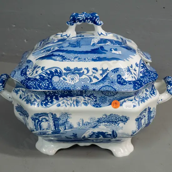 Spode Italian pattern large lidded tureen H-270 W-350 D-220