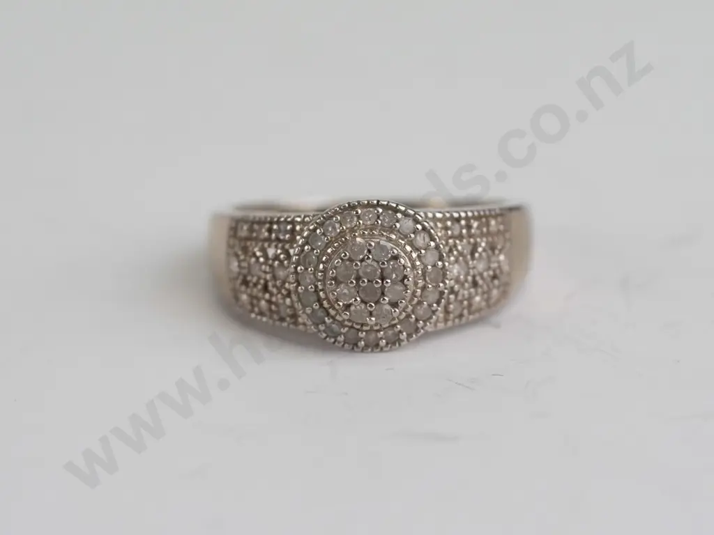 cz sterling silver ring  - size N.5 Image 1++