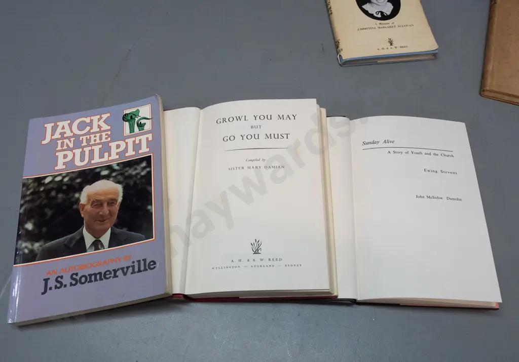 7 books - Otago church, biography and other local histories - see photos for details - wear and staining Image 1++