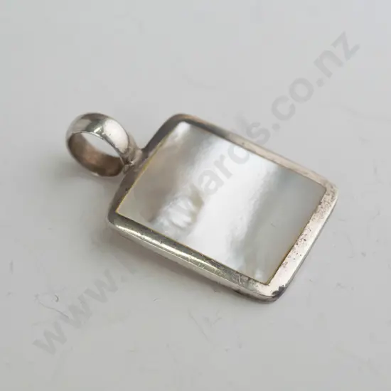 sterling silver mother of pearl necklace no chain