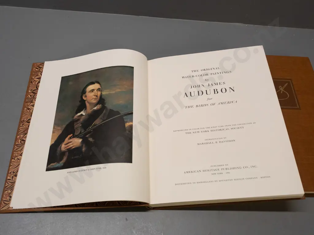 "The Original Watercolor Paintings by John James Audubon for The Birds of America" 2 volume slip-cased set - 1966 Image 1++