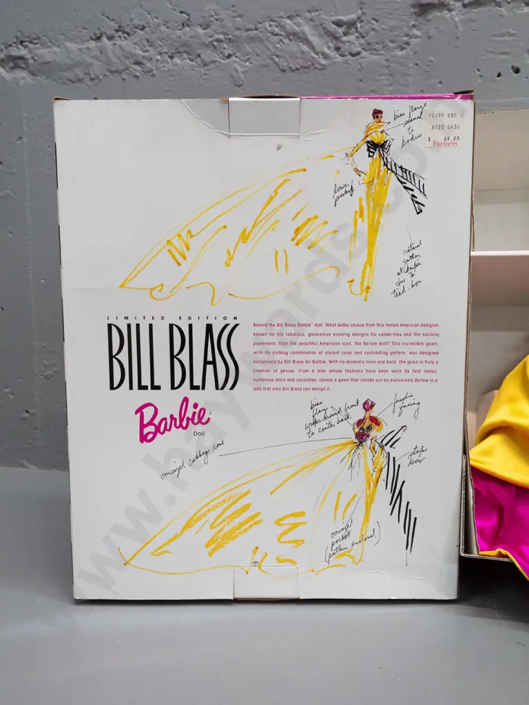 1996 Limited edition Bill Blass Barbie in original packaging - some creasing to box Image 1++