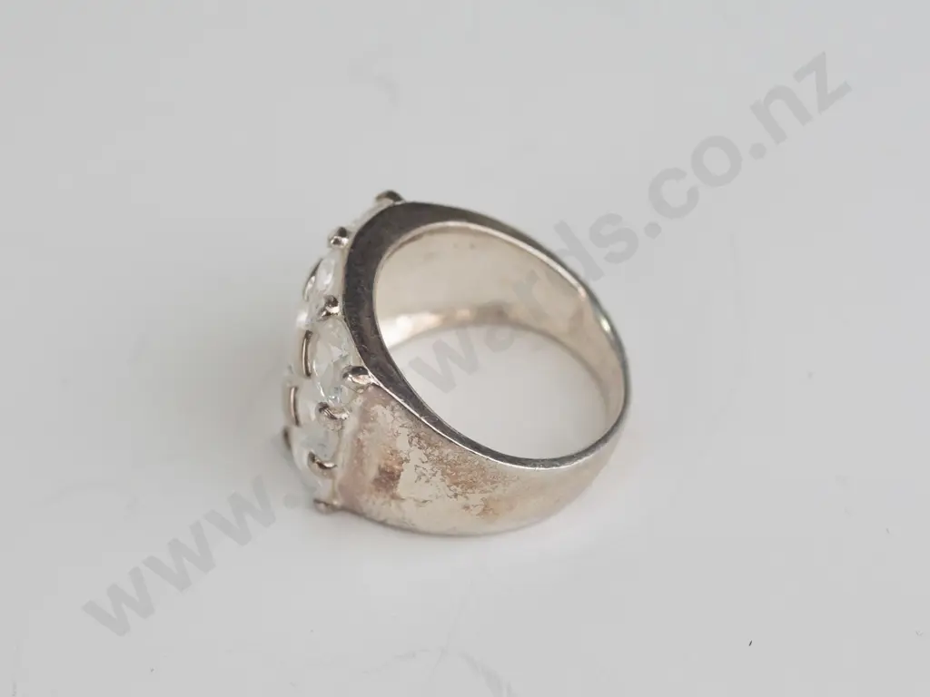 cz sterling silver ring - size O.5 Image 1++